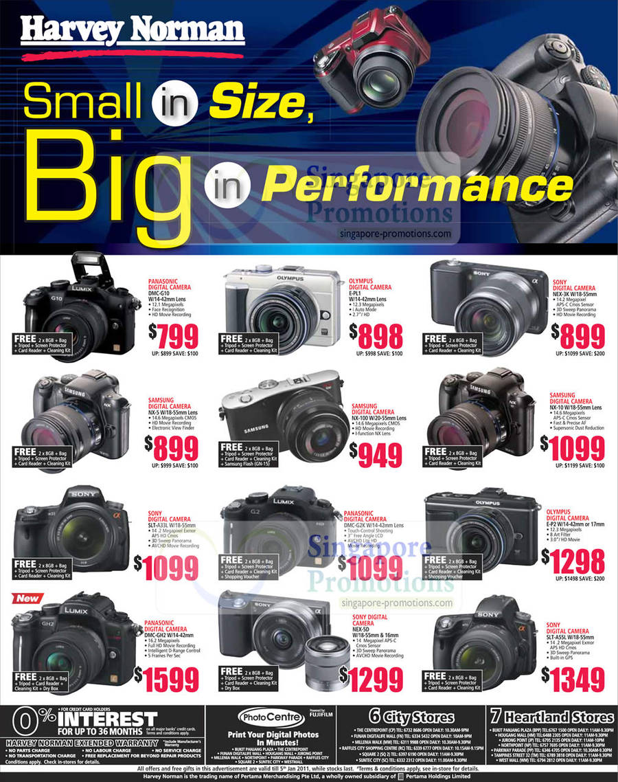 Harvey Norman Digital Cameras DSLR Year End Promotion