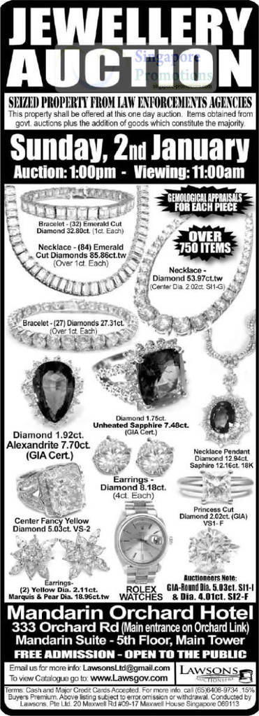 Featured image for Jewellery Auction Law Enforcement Seized Property Singapore