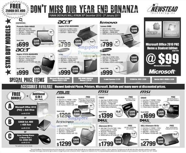 Featured image for Newstead Technologies January 2011 Year End Bonanza Sales