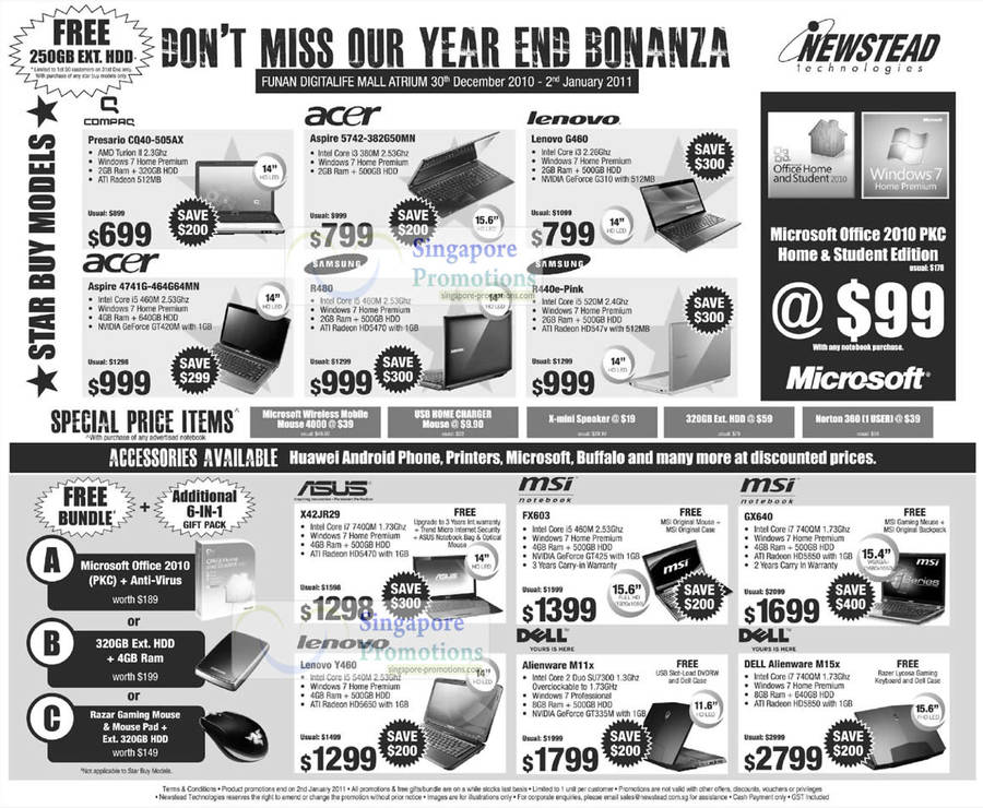 Newstead Technologies January 2011 Year End Bonanza Sales