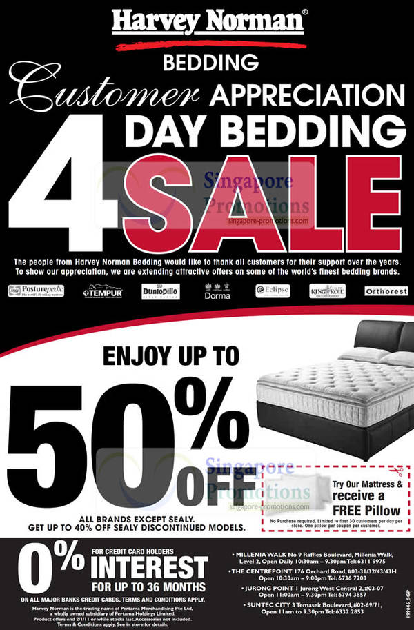 Featured image for Harvey Norman 50% Bedding Sale December 2010
