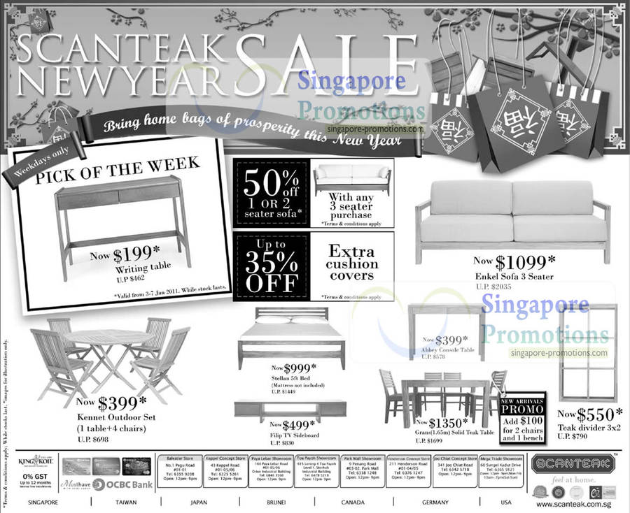 Scanteak January 2011 New Year Sale