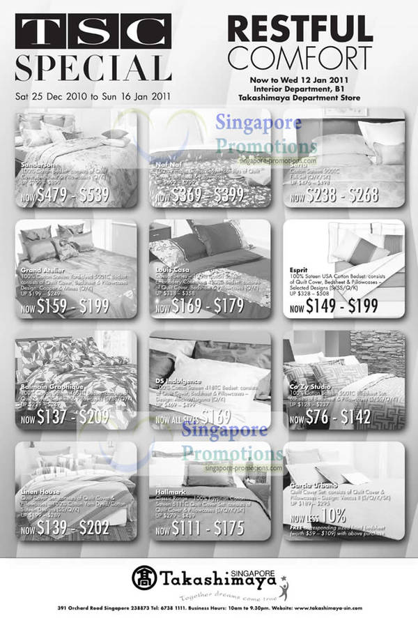 Featured image for Takashimaya Orchard Bed & Pillows TSC Special Sale
