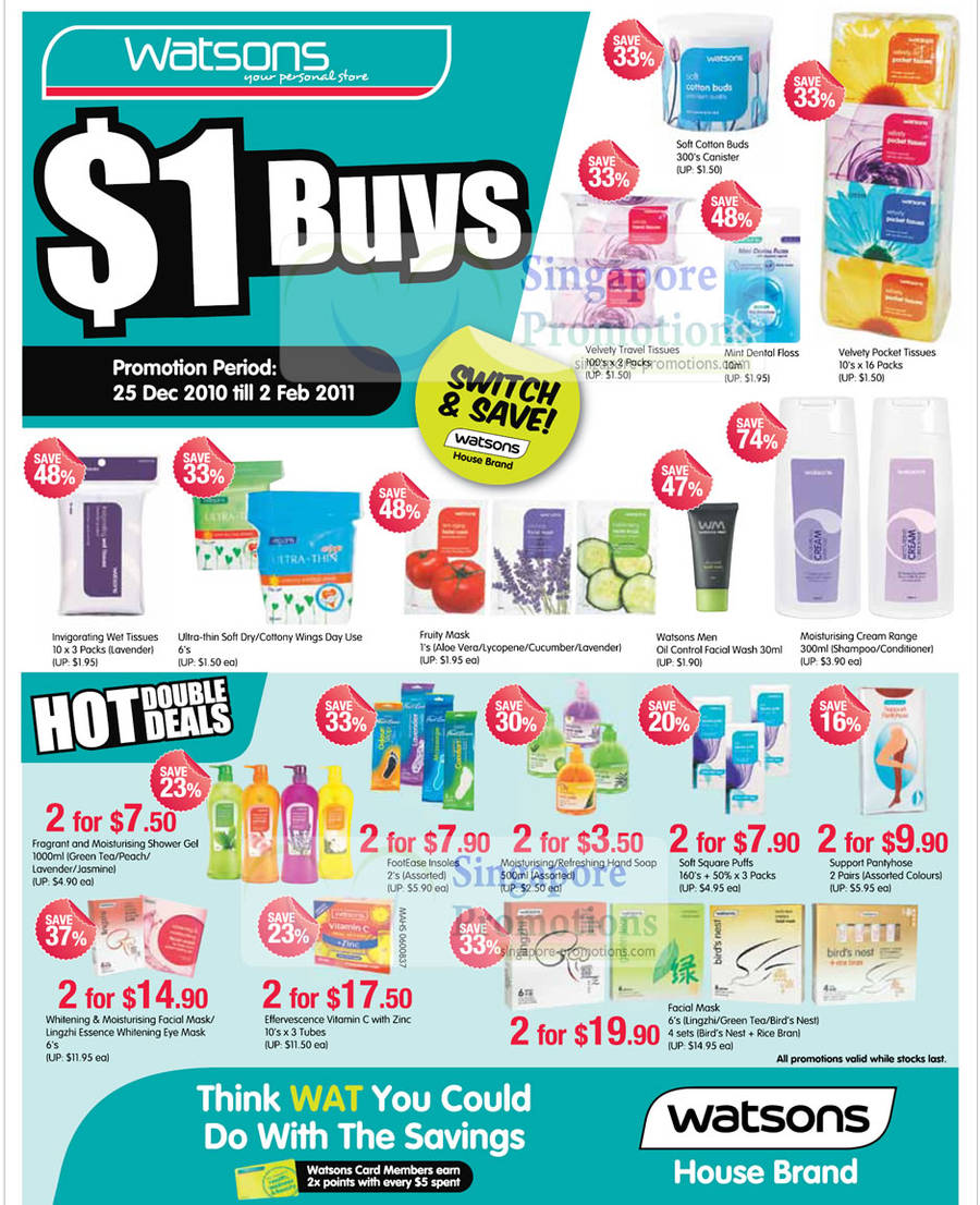 Watsons $1 Buys January 2011 Sale