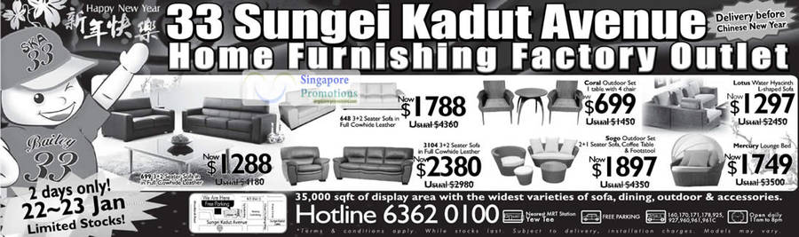 22 Jan Sofa Set, Chair, Outdoor Set, Etc