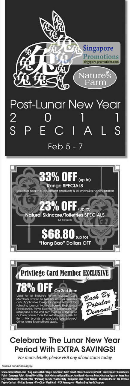 5 Feb 2011 Post Lunar New Year Specials