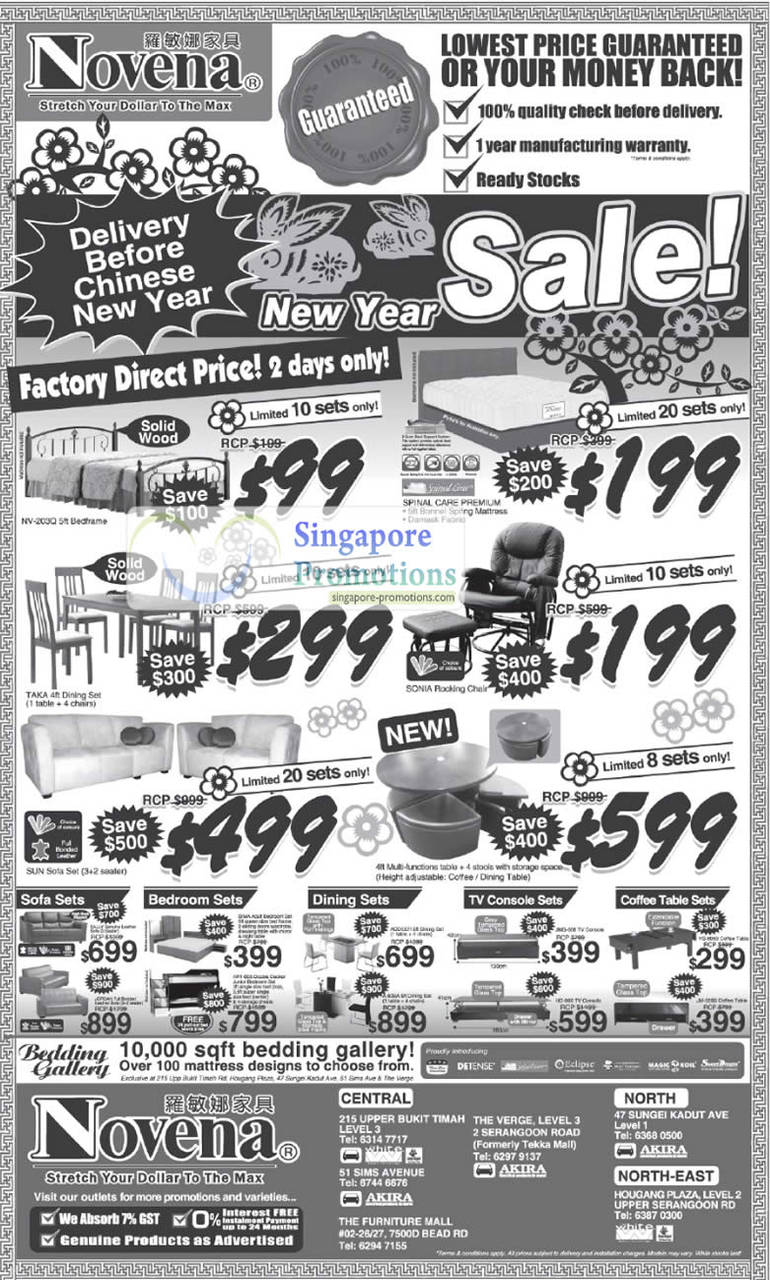 Bed Frames, Chairs, Rocking Chair, Sofa, Kitchenware, Mattress