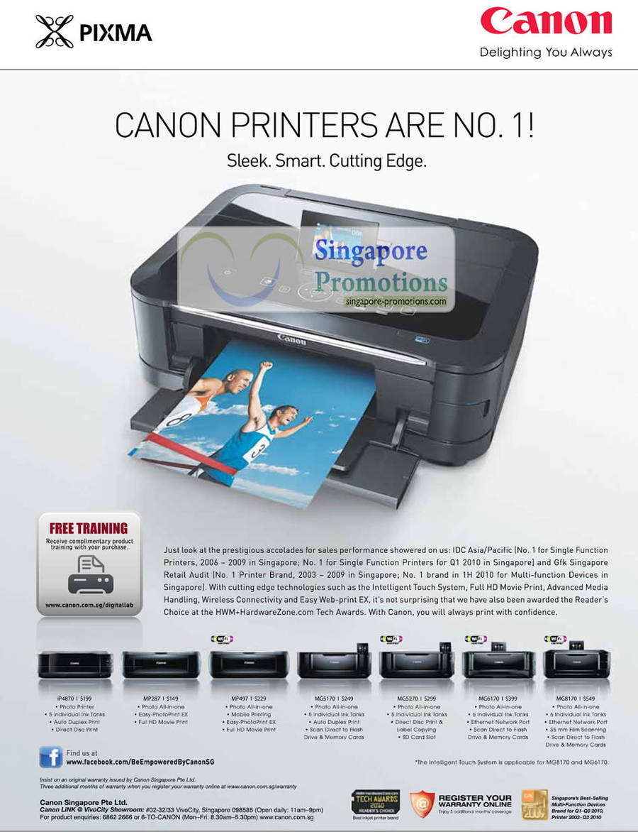 Canon Printers 18 January 2011