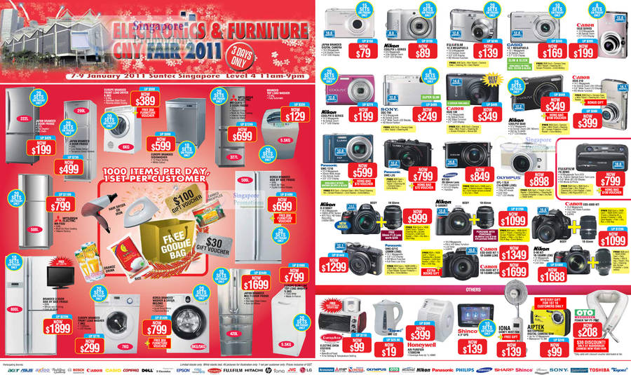 Fridges 29 Dollar Deals DSLR Digital Cameras Fan Iron