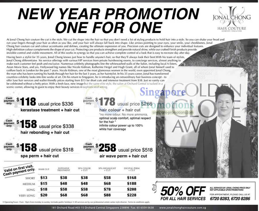 Jonal Chong Hair Couture New Year Promotion