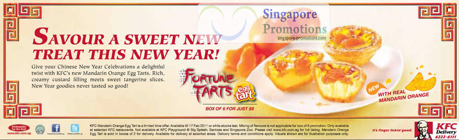 KFC Fortune Tarts Egg Tart