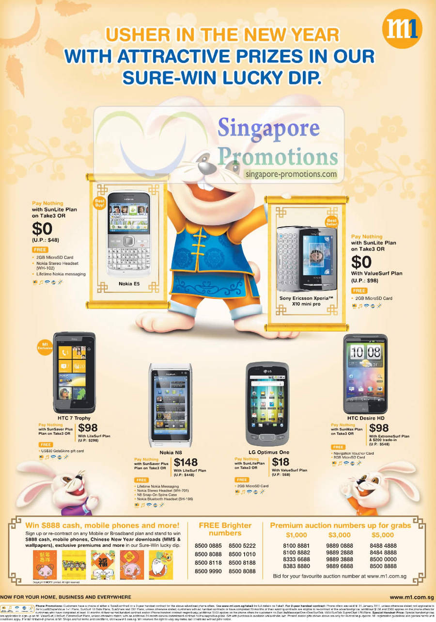 Nokia E5, Sony Ericsson Xperia X10 Mini Pro, HTC 7 Trophy, Nokia N8, LG Optimus One, HTC Desire HD
