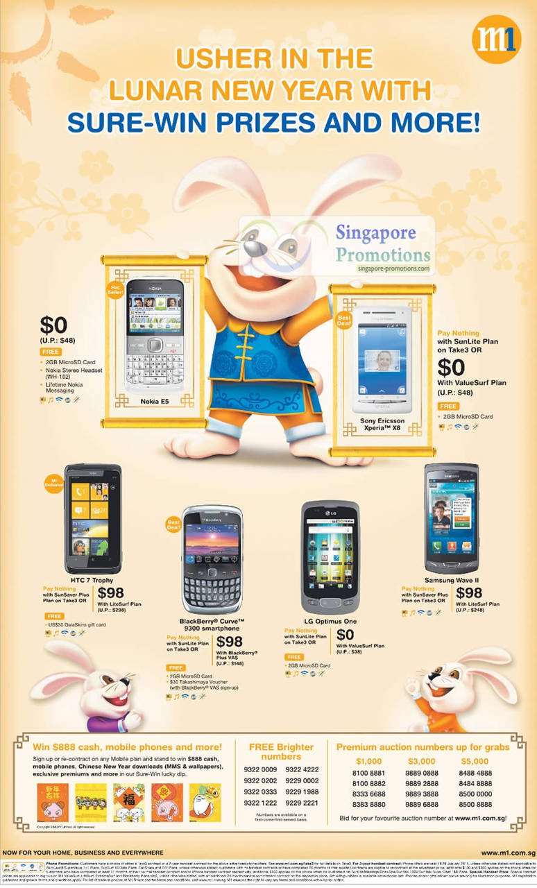 Nokia E5, Sony Ericsson Xperia X8, HTC 7 Trophy, Blackberry Curve 9300, LG Optimus One, Samsung Wave II