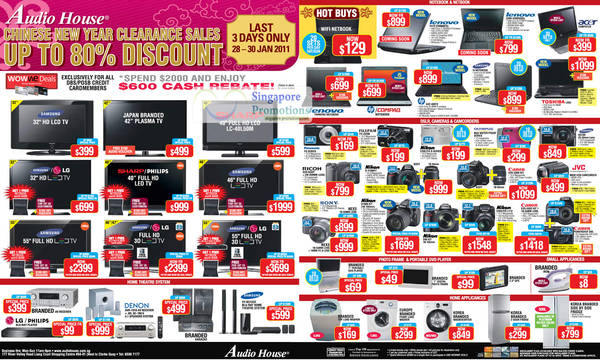 Featured image for (EXPIRED) Audio House CNY Clearance Sale Up To 80% Off 28 – 30 Jan 2011