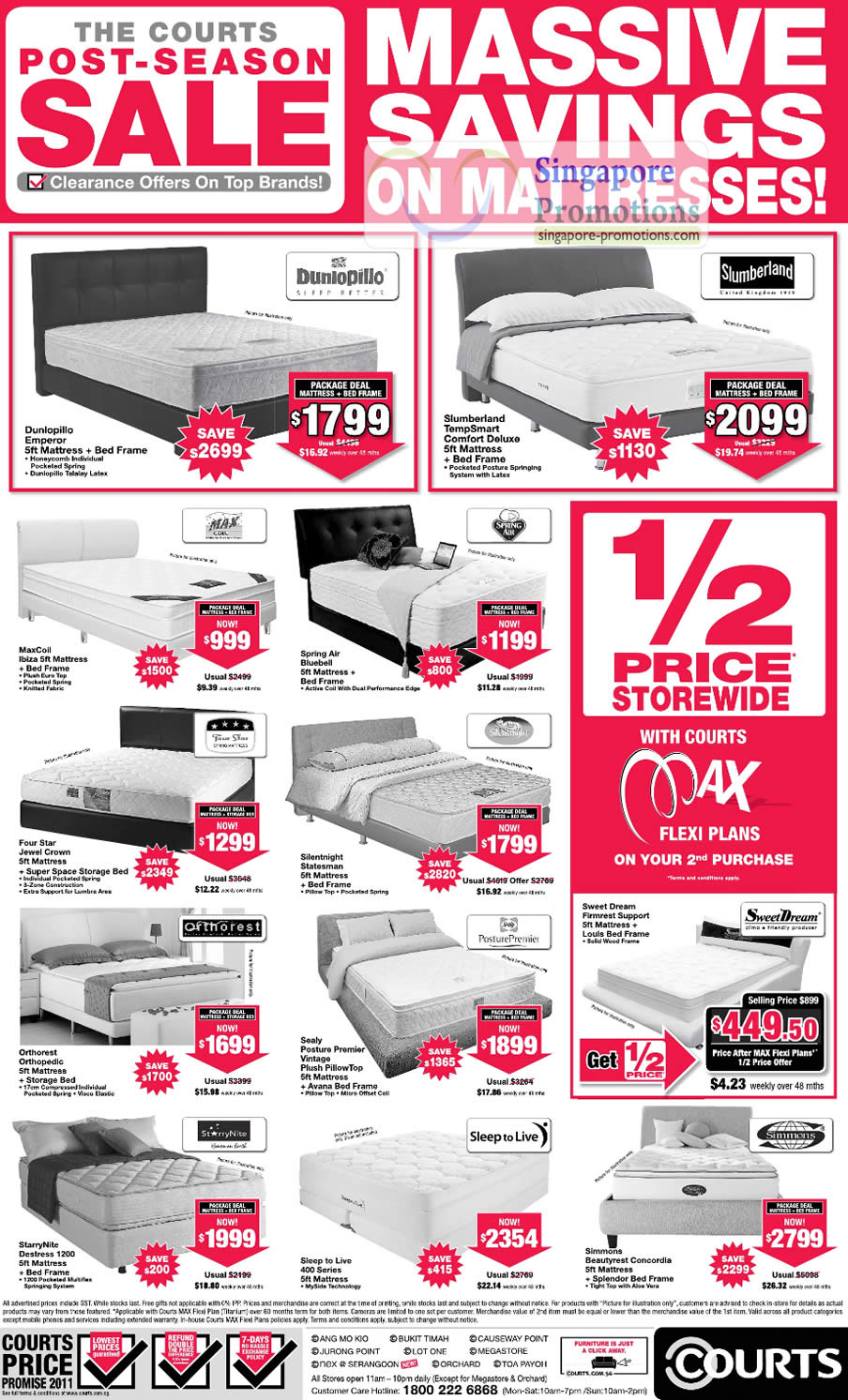 19 Feb Dunlopillo Emperor Slumberland Tempsmart Comfort Deluxe