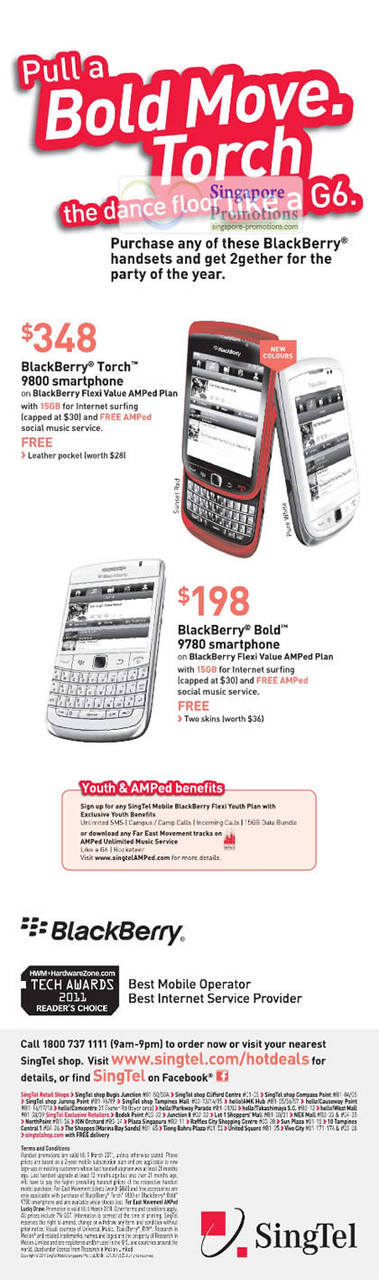 Blackberry Torch 9800 smartphone, Blackberry Bold 9780