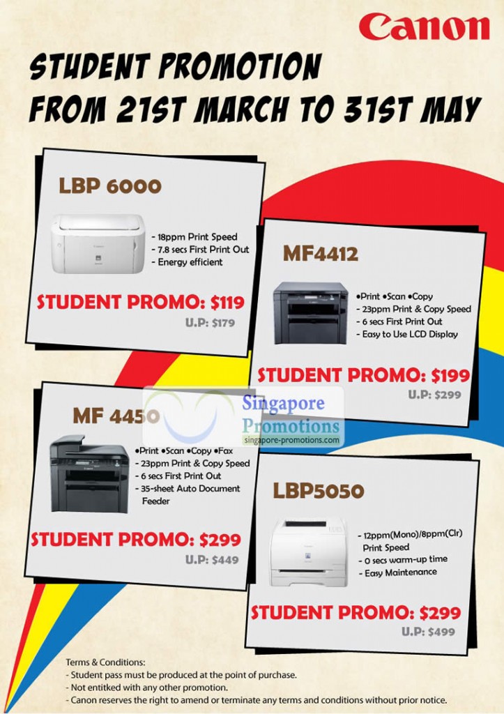 Canon Laser Printers 21 Mar 2011