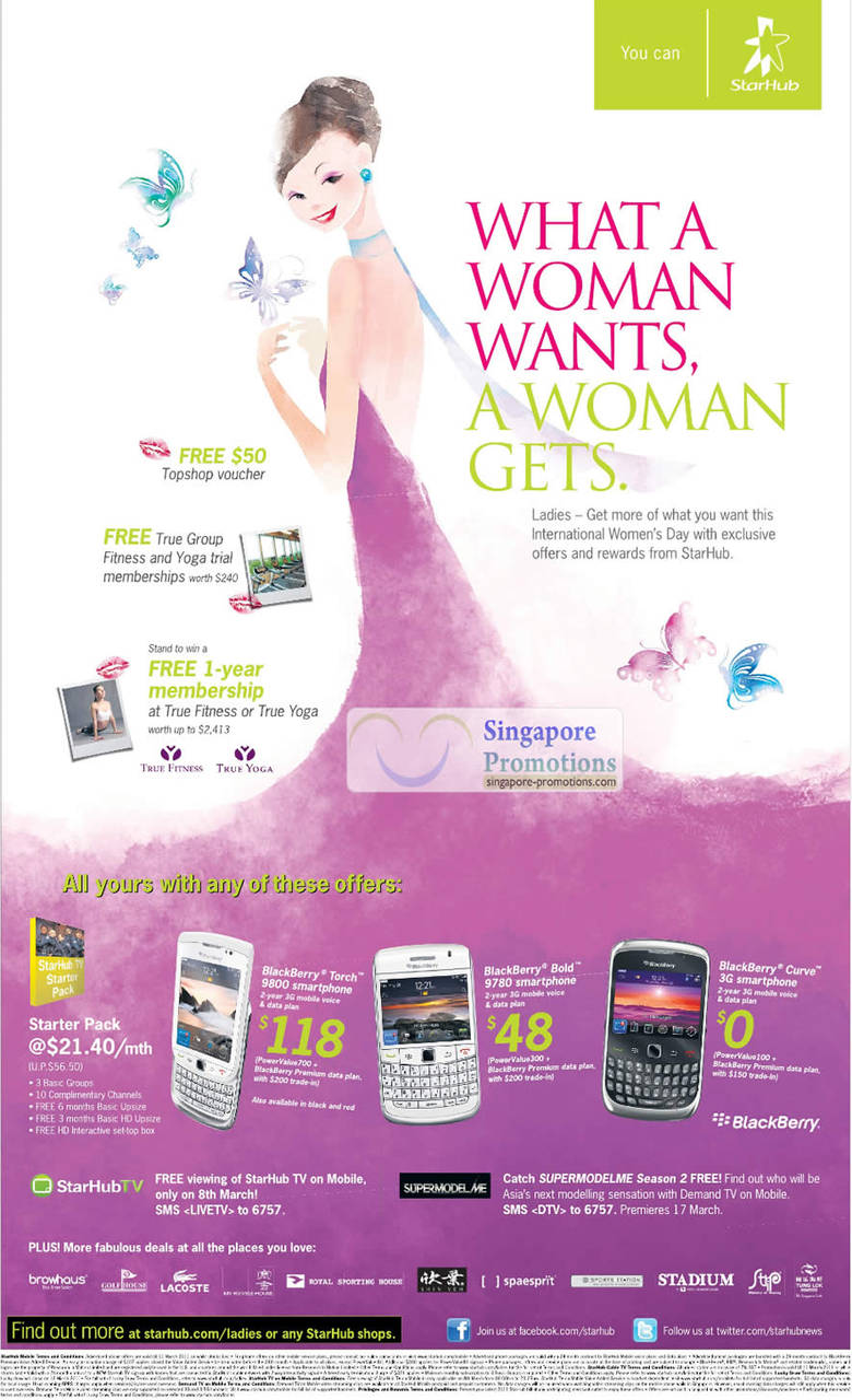 Ladies Free Topshop, True Group, Starter Pack, Blackberry Torch 9800, Blackberry Bold 9780, BlackBerry Curve 3G