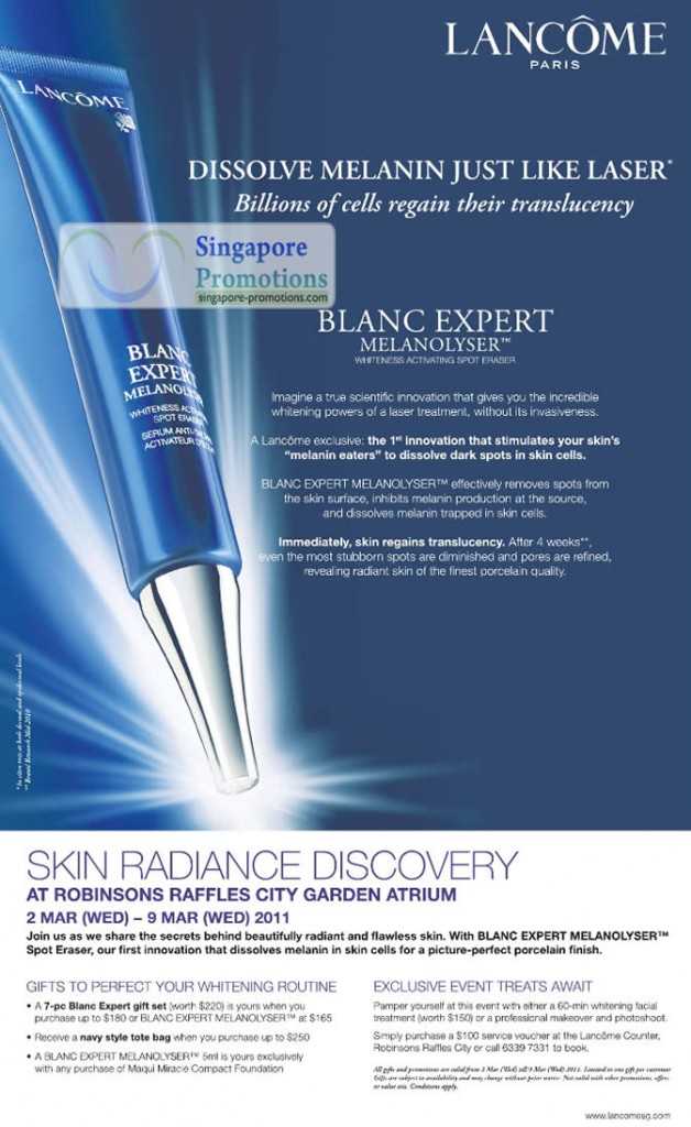 Lancome Paris Blanc Expert Melanolyser Skin Radiance Discovery