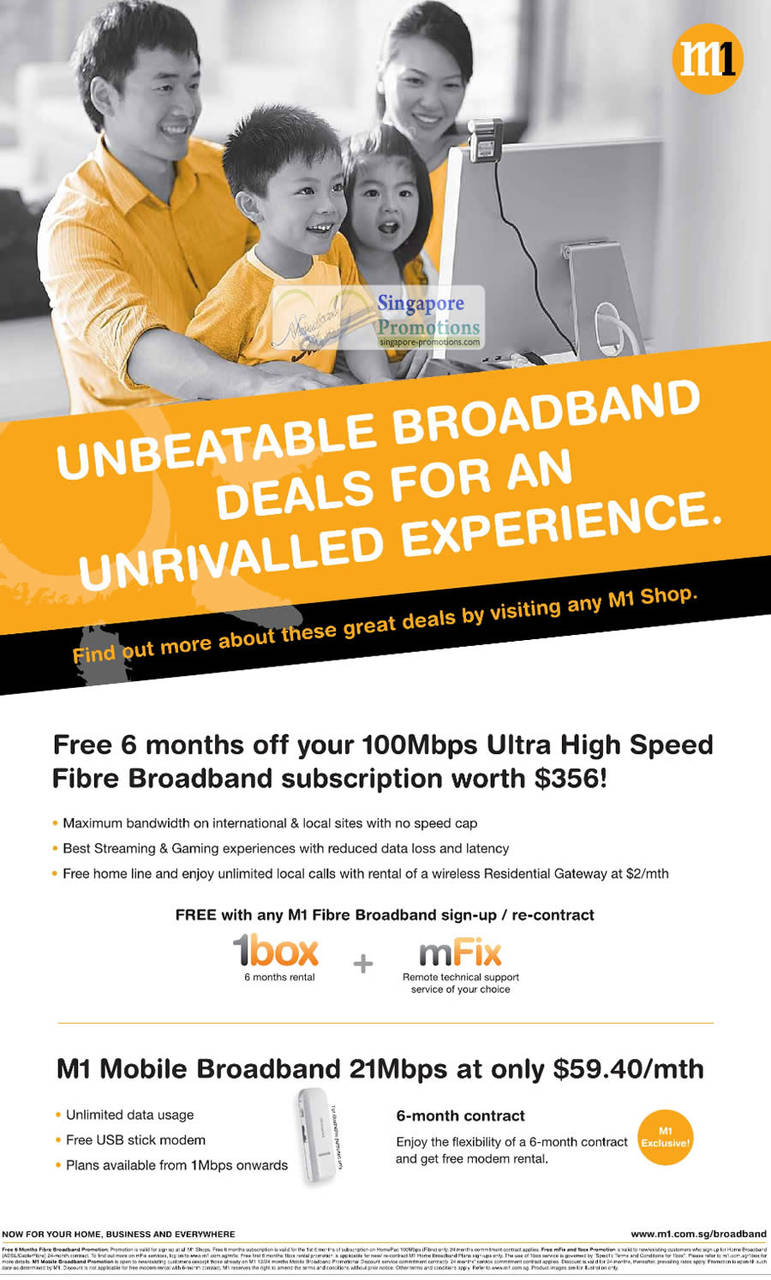 100Mbps Fibre Broadband, Free 6 Months, Mobile Broadband