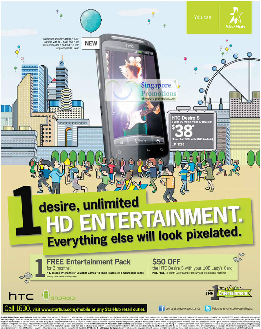 27 Apr HTC Desire S, Free Entertainment Pack