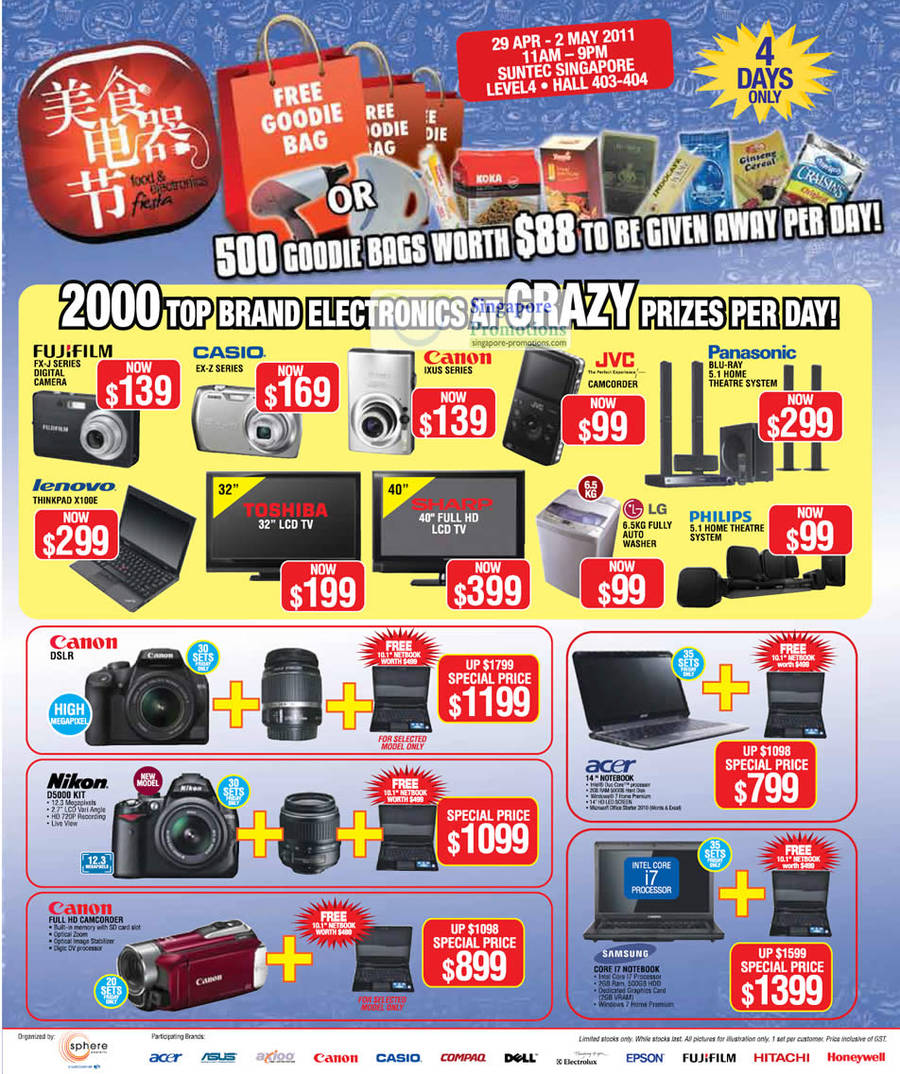 29 Apr Fujifilm FX-J, Casio, JVC, Lenovo X100E, Nikon D5000, Camcorder, Acer, Samsung