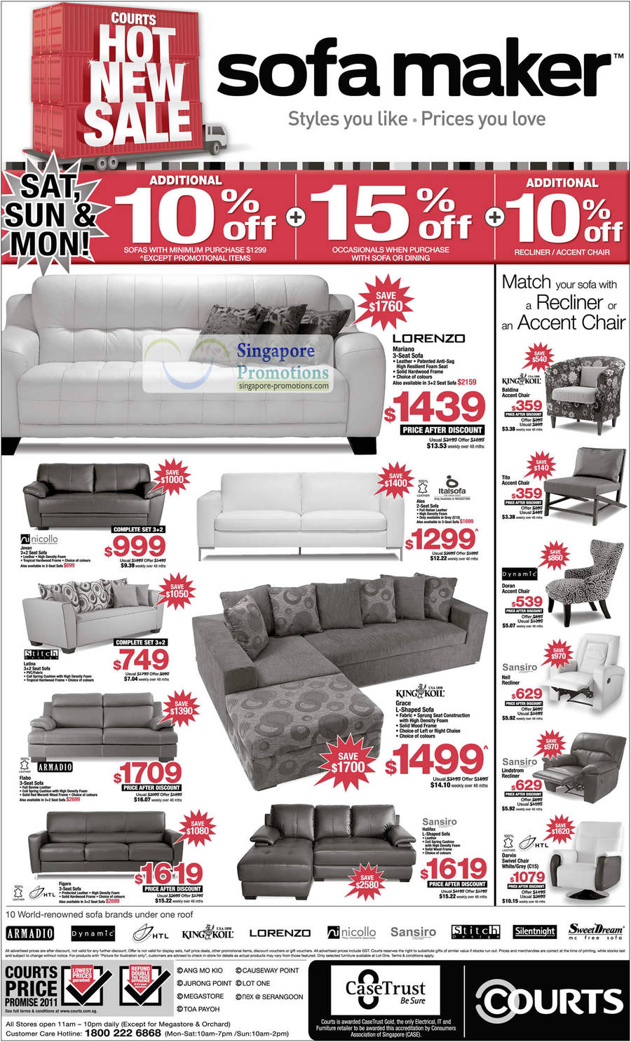 30 Apr Sofa, Lorenzo, Italsofa, Nicolla, Armchairs, Dynamic Doran, Sansiro, King Koil, Armadio, HTL, Figaro