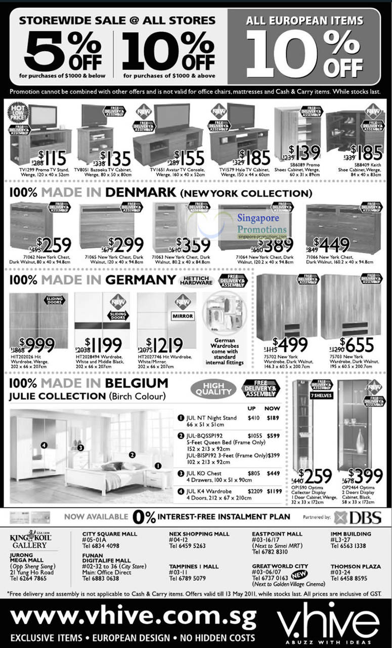 7 May Updated Price List, TV Cabinet, Drawer, Chest, Julie Collection