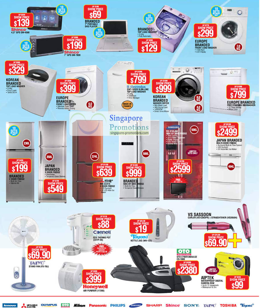 8 Apr Shinco GPS GM-7800 4368, Electrolux EWT-10320, MR-CU41X, Samsung RS-H1KLAW