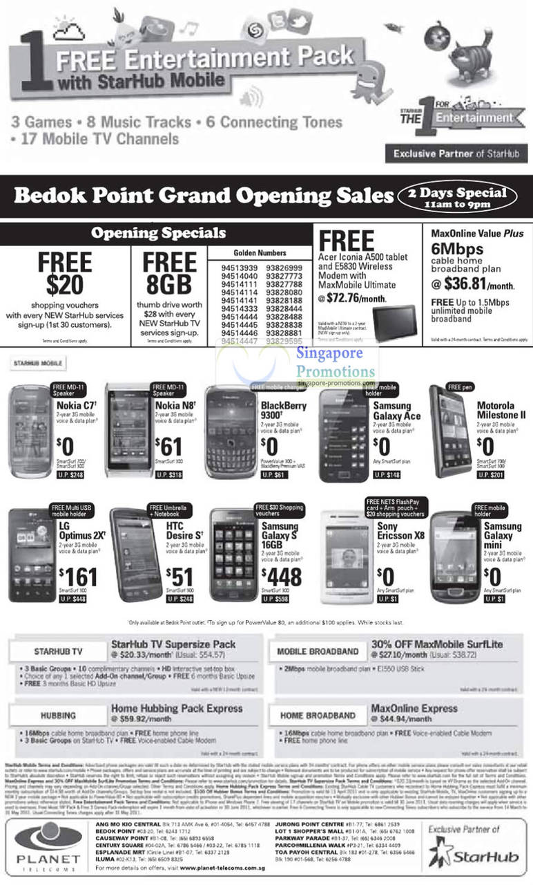 Nokia C7, Nokia N8, Blackberry 9300, Samsung Galaxy Ace, Motorola Milestone II, LG Optimus 2X, HTC Desire S, Samsung Galaxy S 16GB, Sony Ericsson X8, Galaxy Mini