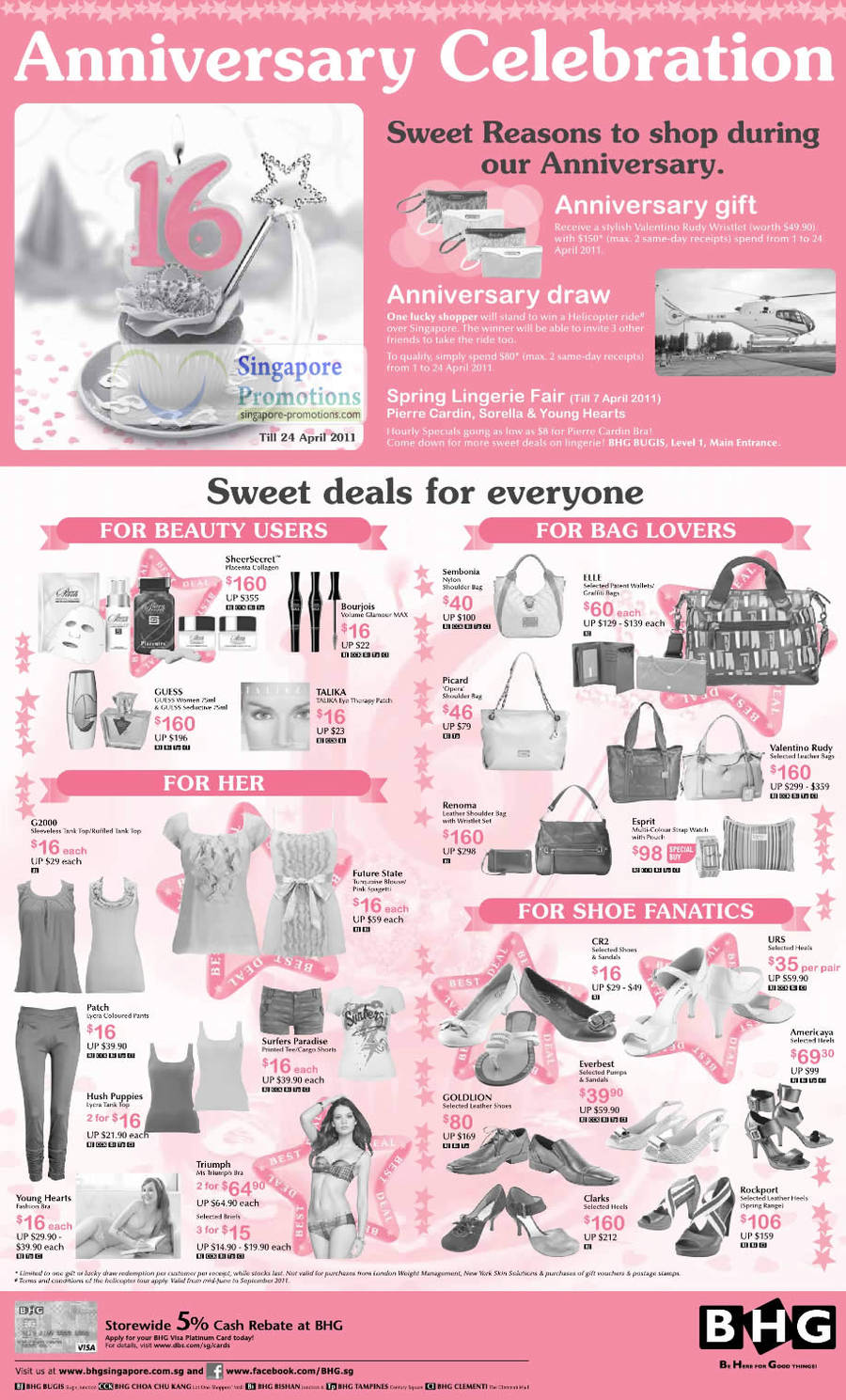 SheerSecret, Sembonia, Elle, Picard, Talkia, Guess, G2000, CR2, Everbest, Goldlion, Clarks, Americaya