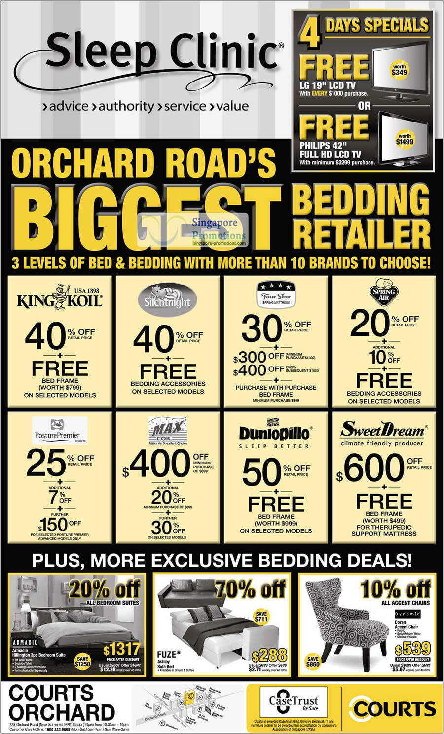 14 May Mattresses Promotions, King Koil, Silentnight, Four Star, Spring Air, Posture Premier, Max Coil, Dunlopillo, SweetDream