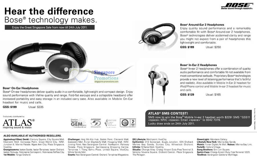 17 Jun Bose On-Ear Headphones, Around-Ear 2, In-Ear 2