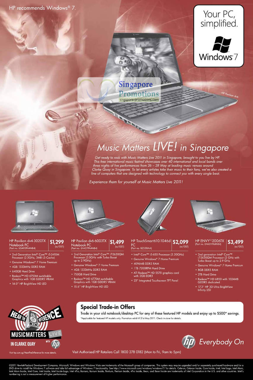 19 May HP Pavilion DV4 3020TX, DV6 6003TX, TouchSmart610 1045d, Envy 2006TX