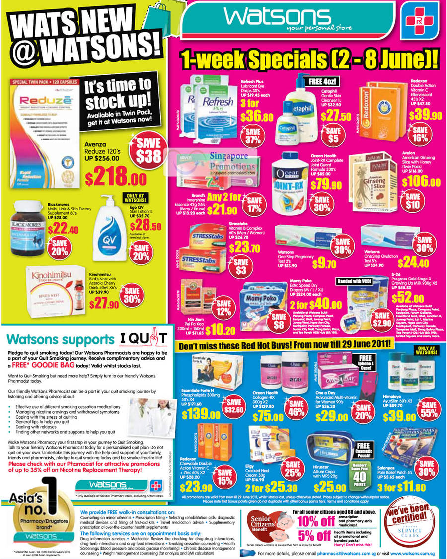 2 Jun 1 Week Specials Refresh Plus, Cetaphil, Redoxon, Avalon, Stresstabs, Avenza, Blackmors, Ege QV, S-26, Essentiale Fore N, Ocean Health, Ellgy, Hiruscar, Himalaya