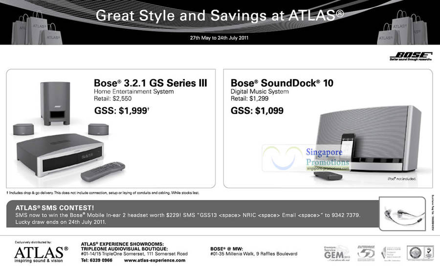 23 Jun Bose 3 2 1 GS Series III, SoundDock 10