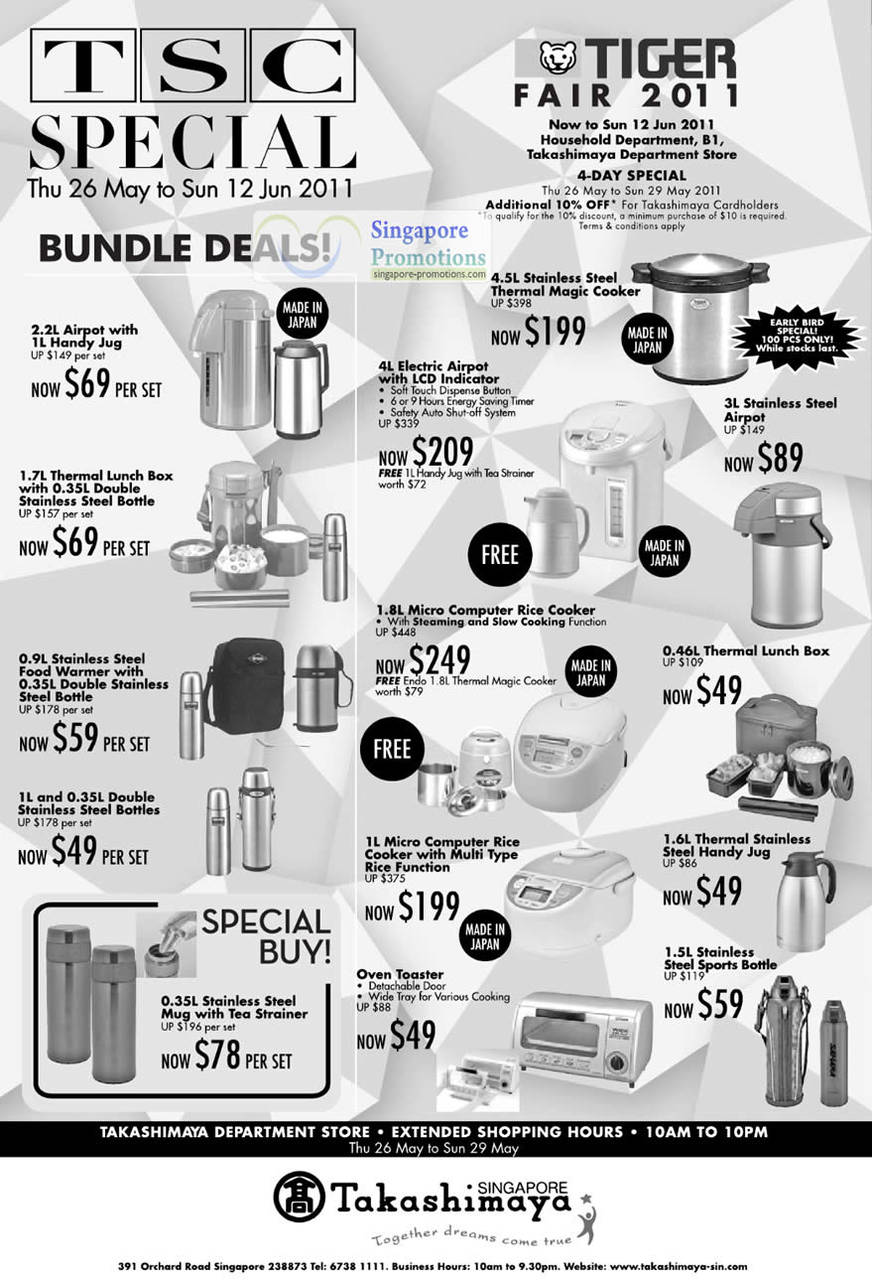 Kitchenware Bundle Deals, Airpot, Lunch Box, Rice Cooker, Magic Cooker, Steel Bottle, Handy Jug, Sports Bottle, Oven Toaster