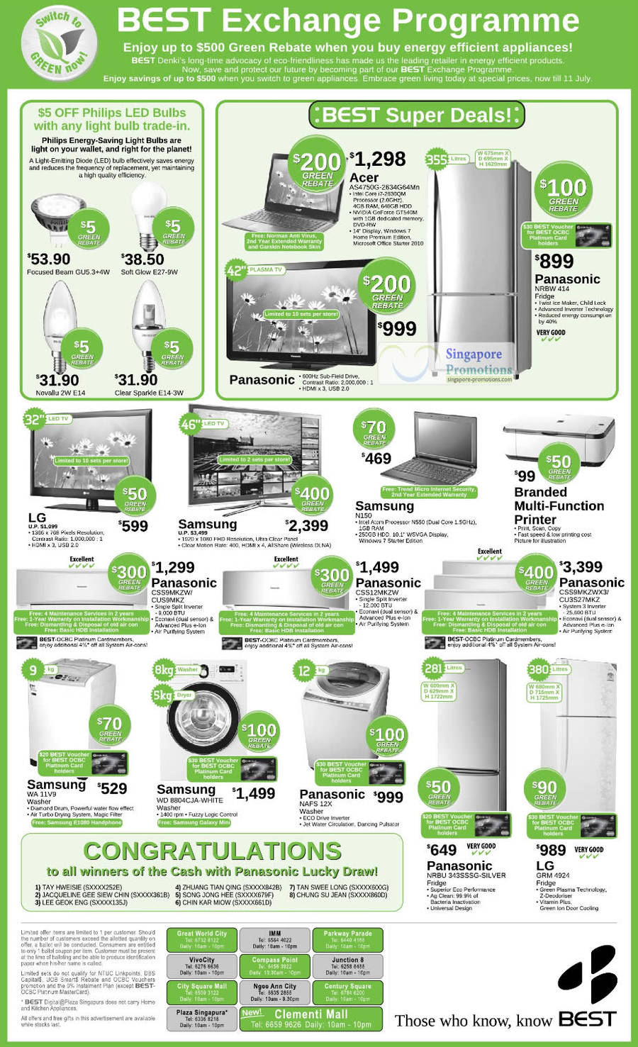 27 May Philips LED Bulb, Acer AS4750G Notebook, Panasonic nRBW 414 Fridge, TV, Samsung N150, Air Conditioner, Samsung WA 11V9, WD 8804CJA, NAFS 12X, NRBU 343SSSG, GRM 4924