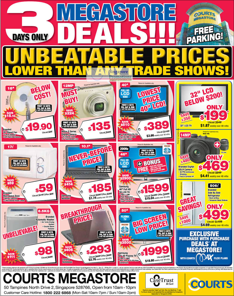 27 May Limited Deals Fans, Nikon Digital Camera, TV, Samsung Netbook, TV, Washing Machine, Microwave Oven