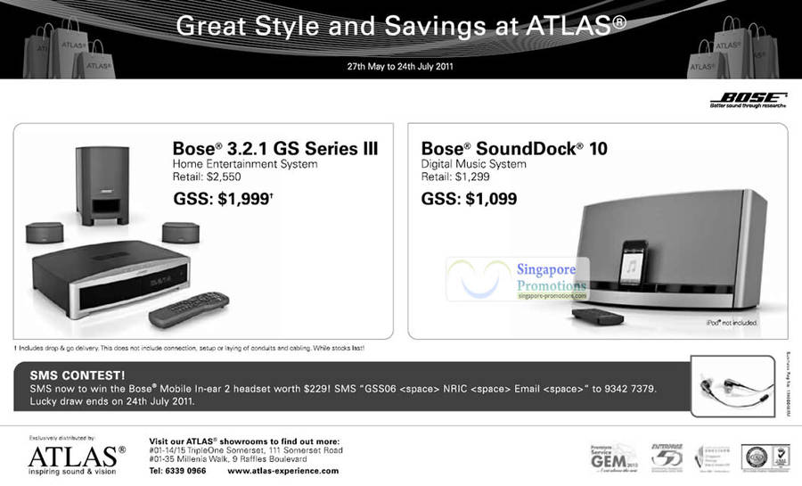 3 Jun Bose 3 2 1 GS Series III Home Entertainment System, SoundDock 10 Digital Music System