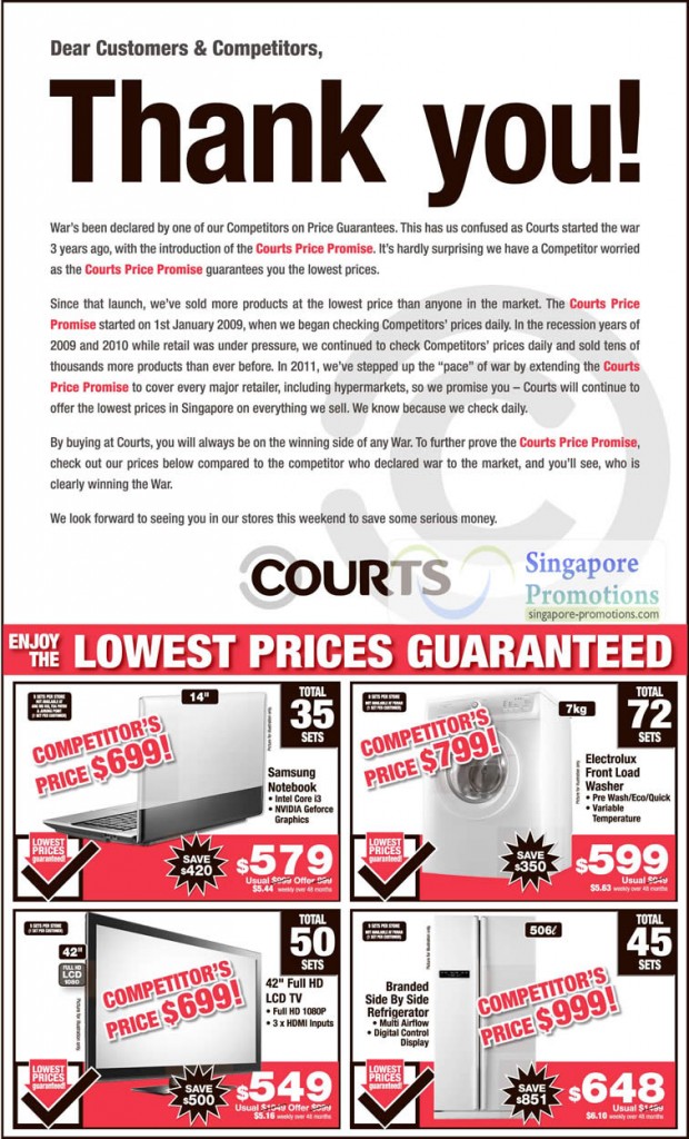 4 Jun Price War Guarantee, Samsung Notebook, Electrolux, Fridge