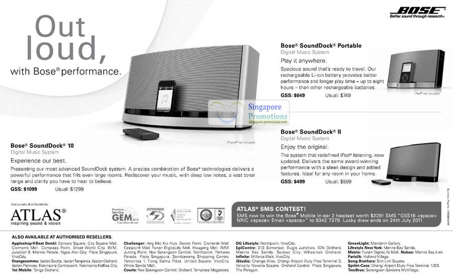 8 Jul Bose SoundDock Portable, SoundDock 10, SoundDock II