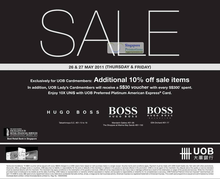 Hugo Boss, Boss, Takashimaya, Mandarin Gallery, The Shoppes, Ion Orchard