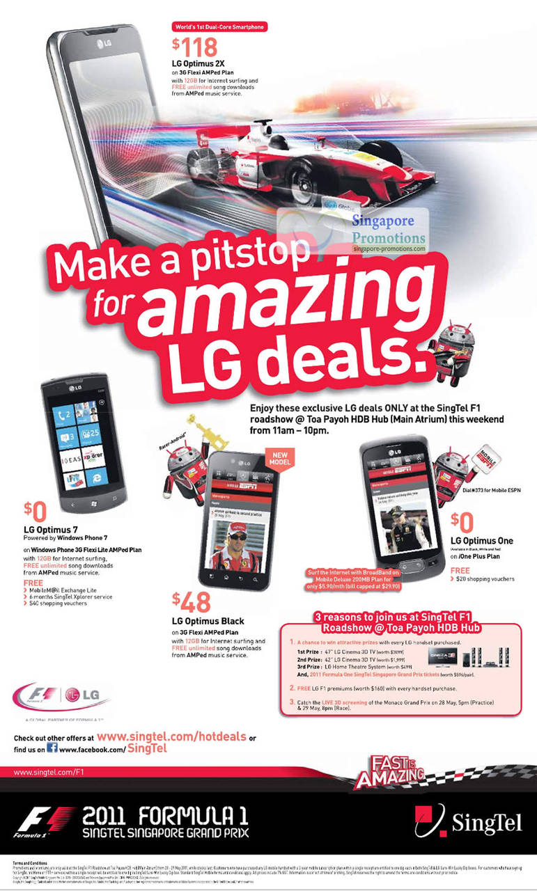 LG Optimus 2X, LG Optimus 7, LG Optimus Black, LG Optimus One