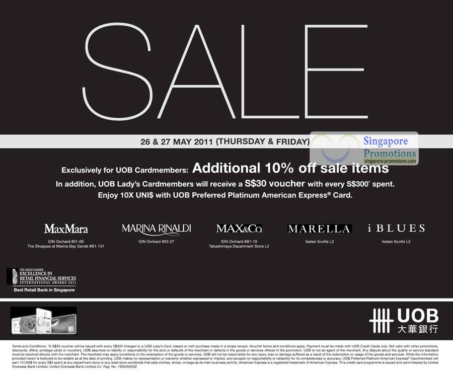 MaxMara, Marina Rinaldi, Max Co, Marella, iBlues, Ion Orchard, Isetan Scotts