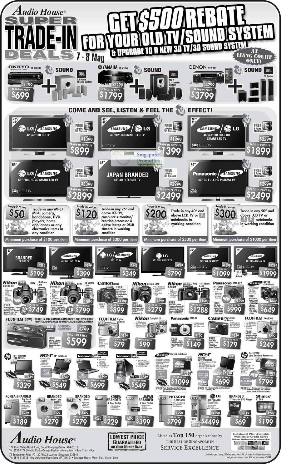 Onkyo TX-SR-308, Yamaha RX-V1065, Denon AVR-3311, TV, Fujifilm 3DW3, Digital Camera Nikon Coolpix L22, Panasonic DMC-F2, Fujifilm FX-JZ300, HP G4-1020TX, Lenovo H410, Z460, 110-3016TU, Washing Machine