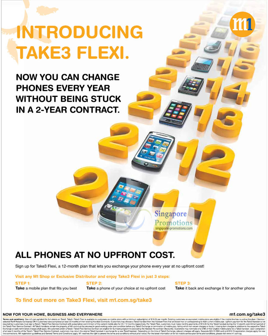 Take 3 Flexi Phones At No Upfront Cost