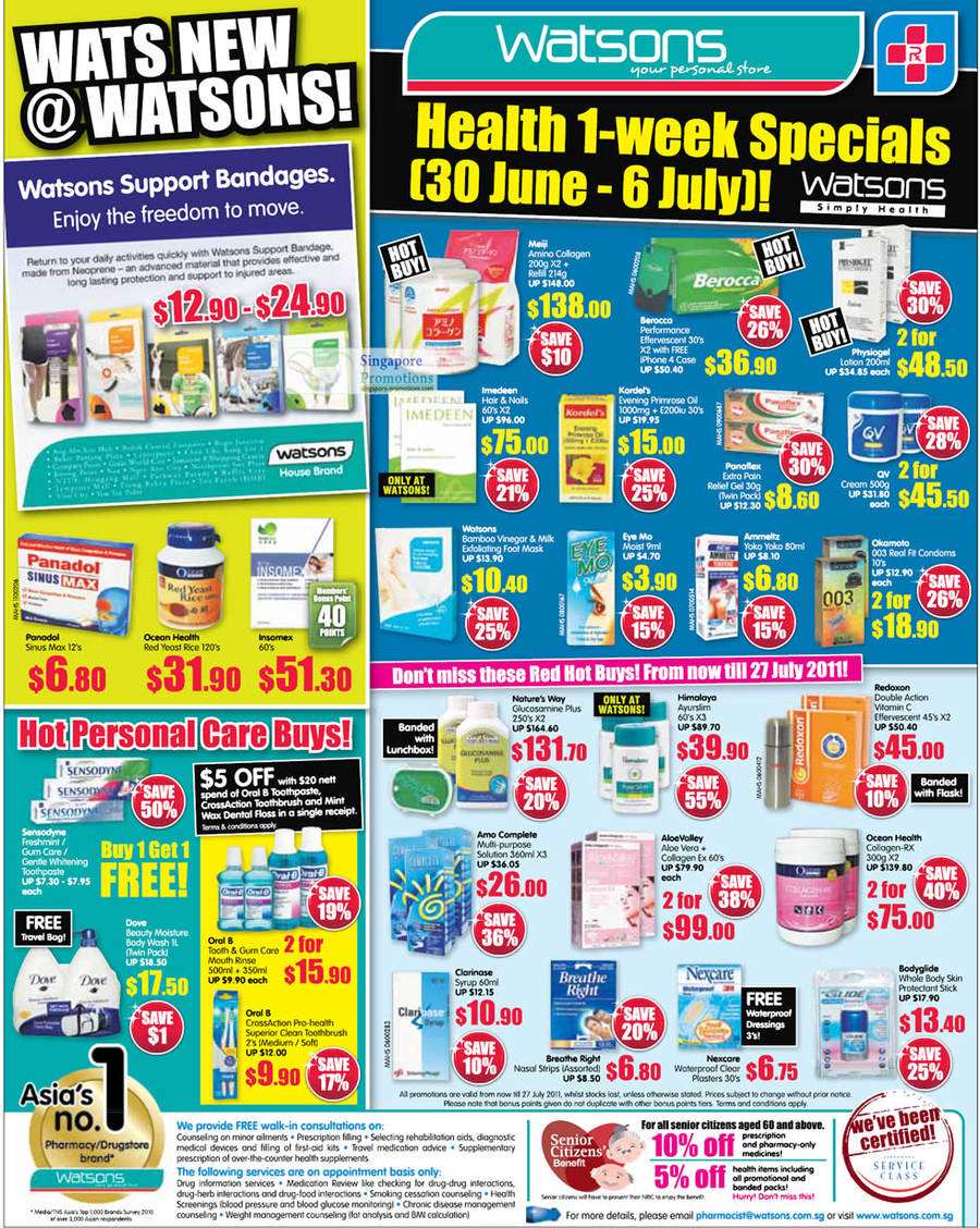 1 Week Special Buys Meiji, Berocca, Physiogel, Imedeen, Kordel, QV, Redoxon, Natures Way, Himalaya, AloeValley Aloe Vera Collagen, Ocean Health, Amo Complete, Insomex