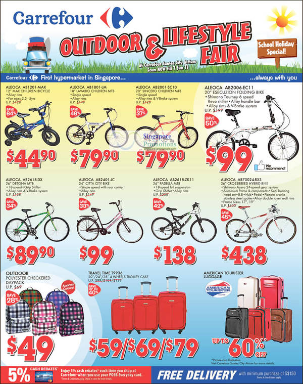 Featured image for (EXPIRED) Carrefour Bicycles & Luggages Special Offer 1 – 7 Jun 2011