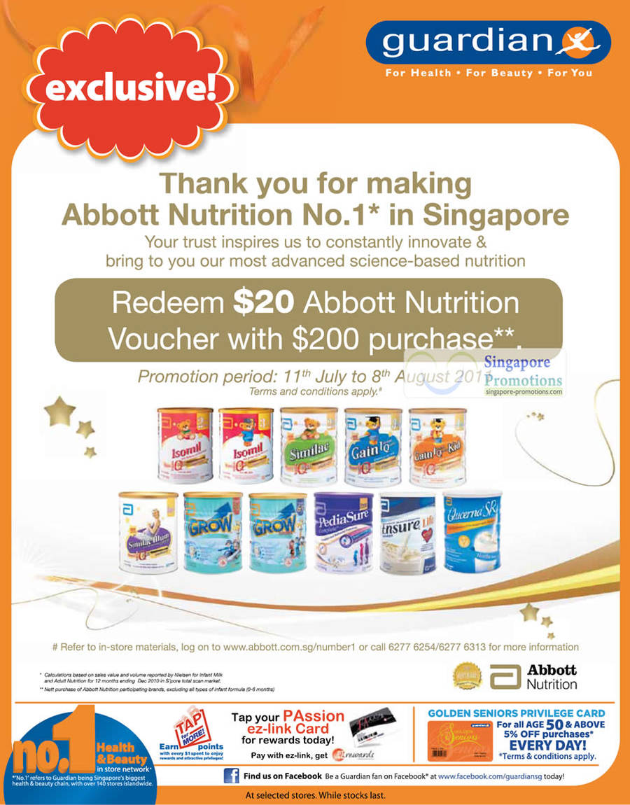 Abbott Nutrition Voucher With 200 Dollar Purchase Till 8 Aug 2011